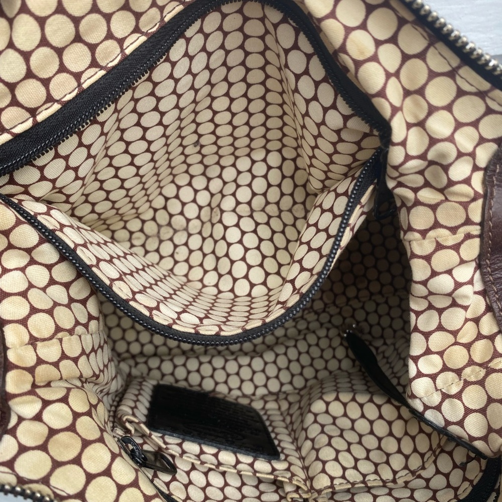 Brighton Nylon Go Go Slim Crossbody Bag Black/Brown Croc🐊 Embossed Leather Trim - Picture 13 of 16